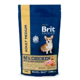 Brit Premium Dog Adult Medium сухой корм с курицей для взрослых собак средних пород 3 кг
