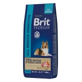 Brit Premium Dog Sensitive сухой корм с ягненком и индейкой для взрослых собак всех пород с чувствительным пищеварением 15кг 