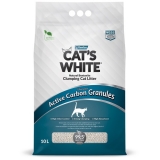CAT'S WHITE Active Carbon Granules Наполнитель комкующийся с гранулами активированного угля 10л