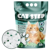 CAT STEP Crystal Fresh Mint Наполнитель впитывающий силикагелевый, 3,8 л