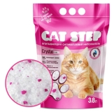 Cat Step Crystal Pink Впитывающий силикагелевый наполнитель, 3,8 л