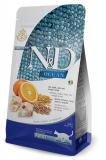 Farmina N&D Ocean сухой низкозерновой корм для взрослых кошек Треска, спельта, овес и апельсин 300г