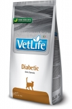 Farmina Vet Life feline DIABETIC диетический сухой корм для кошек для контроля уровня глюкозы в крови при сахарном диабете 400г