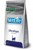 Farmina Vet Life feline ULTRAHYPO сухой диетический корм для кошек при пищевой аллергии или пищевой непереносимости 400г
