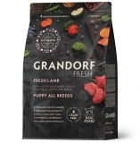 GRANDORF FRESH Сухой беззерновой корм с живыми пробиотиками для щенков всех пород с 3 недель, беременных и кормящих собак Свежее мясо ягненка с бататом 3 кг