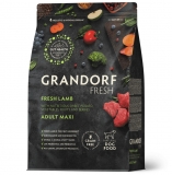 GRANDORF FRESH Сухой беззерновой корм с живыми пробиотиками для взрослых собак крупных пород с чувствительным пищеварением или склонных к аллергии Свежее мясо ягненка с бататом 10 кг