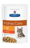 Hill's Prescription Diet k/d Kidney Care при хронической болезни почек, для кошек с курицей 85 г пауч
