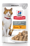 Hill's Science Plan Sterilised Cat влажный корм для кошек и котят от 6 месяцев с курицей 85 г пауч