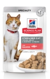 Hill's Science Plan Sterilised Cat влажный корм для кошек и котят от 6 месяцев с лососем 85 г пауч