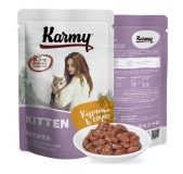 Karmy Kitten влажный корм для котят с курицей в соусе, пауч 80г