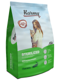 Karmy Sterilized сухой корм для стерилизованных кошек и кастрированных котов лосось 1,5кг