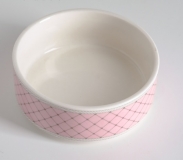 Миска керамическая "Сеточка", 10,5 х 4 см, розовая