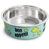 Миска металлическая на резинке "Bon Appetit", 0,15л