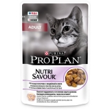 Pro Plan Adult Nutri Savour Влажный корм для взрослых кошек, кусочки с индейкой в желе 85 г