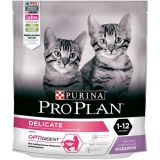 Pro Plan Delicate Сухой корм  для котят с чувствительным пищеварением или с особыми предпочтениями в еде, с высоким содержанием индейки 400 г
