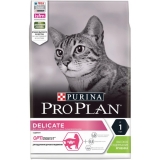Pro Plan Delicate Сухой корм для взрослых кошек с чувствительным пищеварением или с особыми предпочтениями в еде, с высоким содержанием ягненка 3 кг