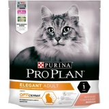 Pro Plan Elegant Сухой корм для здоровья шерсти и кожи взрослых кошек, с высоким содержанием лосося 400 г