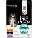 Pro Plan Grain Free Formula Сухой беззерновой корм для взрослых собак средних и крупных пород с чувствительным пищеварением, с высоким содержанием индейки 2,5 кг
