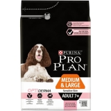 Pro Plan Opti Derma Сухой корм для собак старше 7 лет средних и крупных пород с чувствительной кожей, с высоким содержанием лосося 3 кгом OPTIDERMA с лососем и рисом,3 кг
