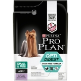 Pro Plan Optidigest Grain Free Formula Сухой беззерновой корм для взрослых собак мелких и карликовых пород с чувствительным пищеварением, с высоким содержанием индейки 2,5 кг