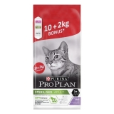 Pro Plan Сухой корм  для стерилизованных кошек и кастрированных котов, с высоким содержанием индейки 10+2 кг