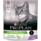Pro Plan Сухой корм  для стерилизованных кошек и кастрированных котов, с высоким содержанием индейки 400 г