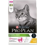 Pro Plan Сухой корм для стерилизованных кошек и кастрированных котов старше 1 года, с высоким содержанием курицы 3 кг