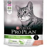 Pro Plan Сухой корм  для взрослых стерилизованных кошек и кастрированных котов, с высоким содержанием лосося 400 г