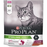 Pro Plan Сухой корм для взрослых стерилизованных кошек и кастрированных котов, с высоким содержанием утки и c печенью 400 г