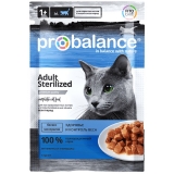 ProBalance Sterilized влажный корм для кастрированных  и  стерилизованных котов и кошек, пауч 85г
