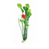 Растение пластиковое Кувшинка зеленая с цветком 20см