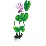 Растение пластиковое Лилия зеленая с цветком 20см