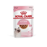 Royal Canin Kitten Gravy Корм консервированный полнорационный для кошек - Специально для котят в период второй фазы роста в возрасте до 12 месяцев, кусочки в соусе, пауч 85г