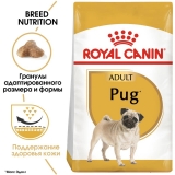 Royal Canin Pug Adult Корм сухой для взрослых собак породы Мопс от 10 месяцев 1,5кг