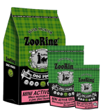 ZooRing Mini Active Dog Сухой корм для собак Мясо молодых бычков и рис 2кг
